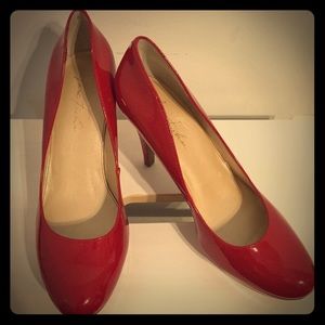 Marc Fisher Red patent-leather heels